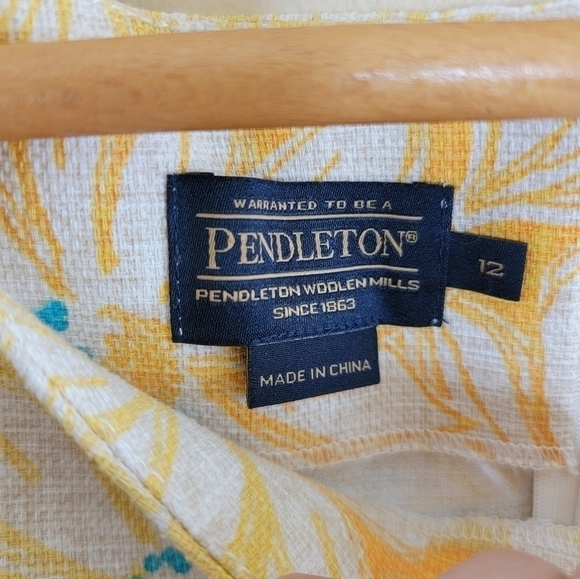 NWT Pendleton | Gloria Yellow Floral Shift Dress with Matching Belt - Picture 6 of 8